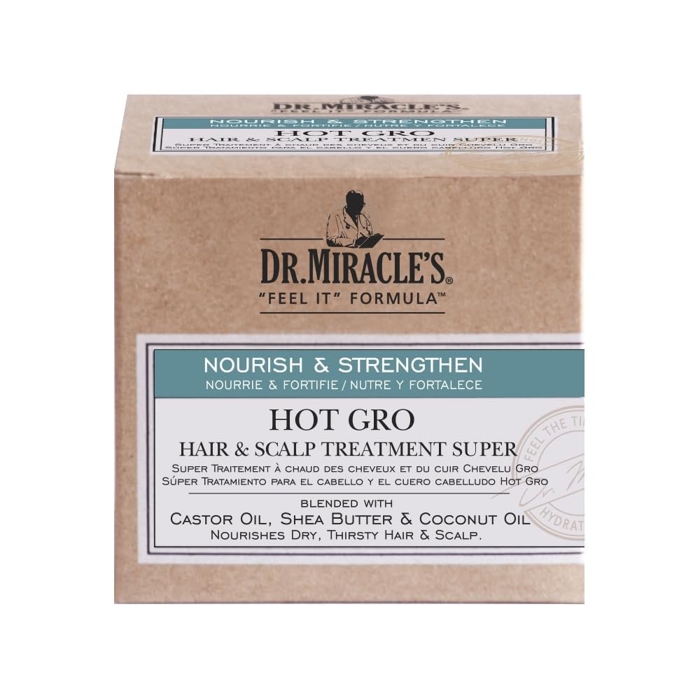 Dr. Miracles Strengthen Hot Gro Hair/Scalp Treatment 4 Ounce Super (118ml) (6 Pack)