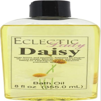 Daisy Bath Oil, Scented Body Oil, Relaxing Bathing Oil, 8 oz