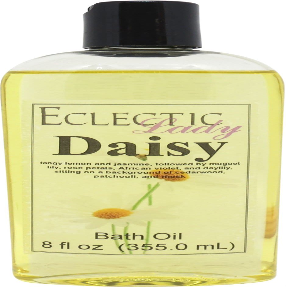 Daisy Bath Oil, Scented Body Oil, Relaxing Bathing Oil, 8 oz