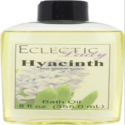 Hyacinth Bath Oil, Scented Body Oil, Relaxing Bathing Oil, 8 oz