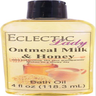 Oatmeal Milk And Honey Bath Oil, Relaxing Bathing Oil, 4 oz