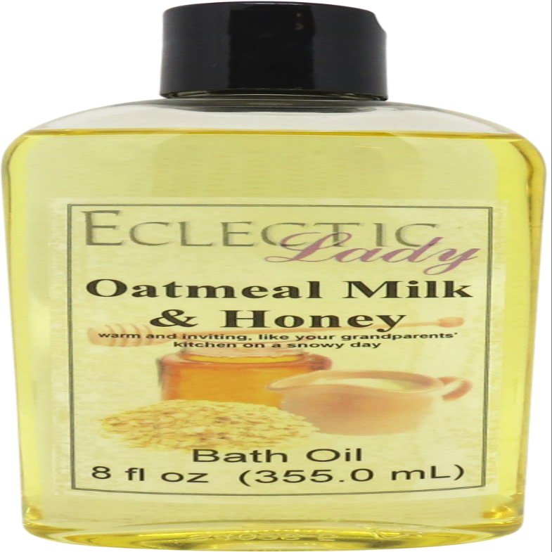 Oatmeal Milk And Honey Bath Oil, Relaxing Bathing Oil, 8 oz