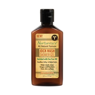 PediFix Nurturesce Jock Wash Shower Gel, 6 Fluid Ounce - Tea Tree Oil Enriched, Anti-Fungal, Soothes Itchy Irritated Skin, Natural Body Wash (Packaging May Vary)