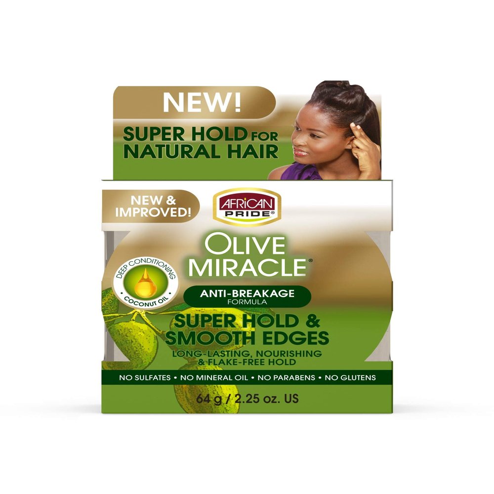 African Pride Olive Miracle Silky Smooth Edges 2.25 Ounce (66ml) (6 Pack)