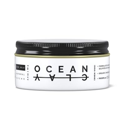 (SHEHVOO) Ocean Clay - Premium Mens Hair Styling Clay - Firm Hold + Natural Shine - Sulfate & Paraben Free (2.4 oz)