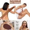 GAIYAH Self Tanning Mitt Applicator Kit, Self Tanner Mitt Set Includes Self Tanner Back Applicator, Exfoliator Glove and Finger Face Tanning Glove view 2