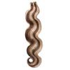 Highlighted Tape in Hair Wavy Remy Human Hair Extensions 18inches #4 Medium Brown with #27 Strawberry Blonde Mixed Color 40g 20pcs Body Wave Seamless Skin Wefts Glue in Extensions(#4/27) view 3