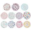 11 Pieces Waterproof Shower Caps Elastic Reusable Plastic Bathing Hair Cap Lady Salon Hat for Kids Girls and Women, Assorted Patterns view 1