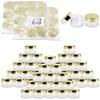 Beauticom 20g/20ml USA Acrylic Round Clear Jars with Lids for Lip Balms, Creams, Make Up, Cosmetics, Samples, Ointments (120 Pieces Jars + Lids, GOLD) view 1