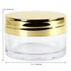 Beauticom 20g/20ml USA Acrylic Round Clear Jars with Lids for Lip Balms, Creams, Make Up, Cosmetics, Samples, Ointments (120 Pieces Jars + Lids, GOLD) view 2