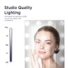 iHome Hollywood Vanity Mirror PRO with Built in Bluetooth, Voice Control, USB Input and Speaker  16 x 12 LED Makeup Mirror with Adjustable Lights and Detachable 10x Detail Mirror view 4