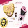 Bath and Body Gift Baskets for Women, Spa Gift Basket, Plant Essential Oil with Bouqet of Pink Carnation Soaps, Fresh Peony and Jasmine Scented Hand Lotion & Reversible Sequin Love Heart Pillow view 2