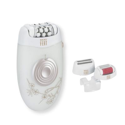 Neat Feat Beauty Buzz Rechargeable 3 in 1 Callus and Dry Skin Remover with Epilator and Shaving Head
