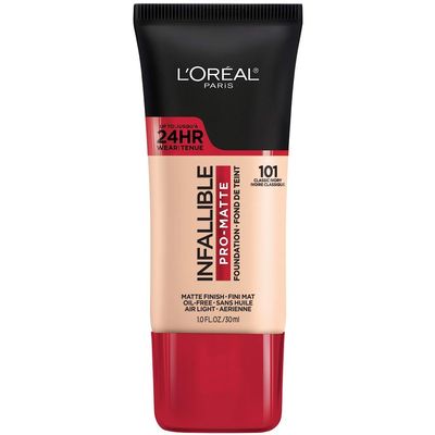 L'Oreal Paris Cosmetics Makeup Infallible Pro-Matte Liquid Longwear Foundation, Classic Ivory, 1 fl oz