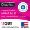Chap-Ice | 12-Count Assorted Mini Lip Balm Pack & 1 Lip Balm Keychain with Swivel Clip | Made in USA | 4 Flavors - Cherry, Citrus Orange, Kiwi Lime, & Beeswax (0.10oz/3g Each) view 2