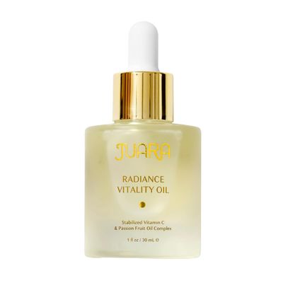 Juara Radiance Vitality Oil - Vitamin C Face Oil with 12 Botanical Oils - Wrinkle Reducing Facial Serum for Brightening & Hydration - Lightweight, Non-Greasy for All Skin Types - Made in USA - 1 oz