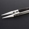 6pcs Anti Acid Ceramic Tweezers Stainless Steel Pointed Tip Static Tweezer with Heat Resistance view 2