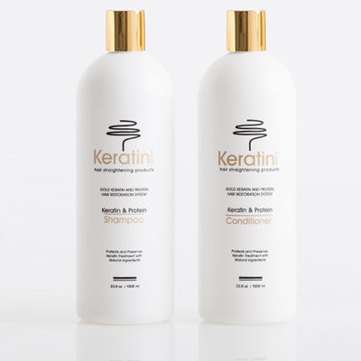 Gold Keratin Protein Shampoo and Conditioner 33.8 oz Duo