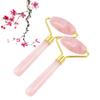2 Set Premium Rose Quartz Face Roller Pink Massager for Face Neck Arms Crus Anti-Aging Restoring/Reduce Puffiness & Wrinkles Skin Tool for Facial Mask view 1