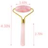 2 Set Premium Rose Quartz Face Roller Pink Massager for Face Neck Arms Crus Anti-Aging Restoring/Reduce Puffiness & Wrinkles Skin Tool for Facial Mask view 4