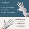 8 Pairs Cottonnerie Original Cotton Gloves for Dry Hands Sleeping, Moisturizing Gloves Overnight, Hand Moisturizer Gloves, Moisture Gloves for Dry Hands Overnight, Sleeping Gloves, Medium view 3