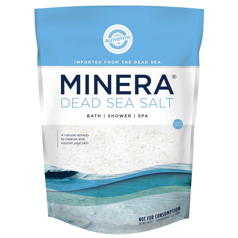 Minera Coarse Grain Dead Sea Salt for Bath & Soaking 19 lbs, Fast-Dissolving, 100% Pure & Natural, Unscented, Skin-Nourishing Bulk Sea Salt