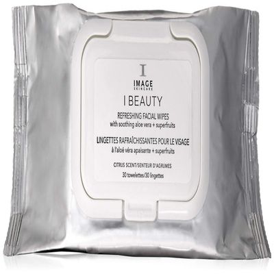 IMAGE Skincare, I BEAUTY Refreshing Facial Cleansing Wipes, Effectively Cleanse and Remove Makeup with Cucumber and Aloe Vera, 30 Count