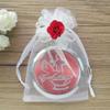 12 PCS Red Compact Mirror with Dove Design - Confirmation Favors/Religious Event/Purse Makeup Mirrors in Decorated Gift Bags (red-3) view 1