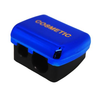 EMILYSTORES 2-in-1 Makeup Cosmetics Pencil Sharpener 2 PCS, Blue Color
