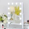 FENCHILIN Lighted Makeup Mirror Hollywood Mirror Vanity Makeup Mirror with Light Smart Touch Control 3Colors Dimmable Light Detachable 10X Magnification 360Rotation(White) view 1