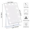 FENCHILIN Lighted Makeup Mirror Hollywood Mirror Vanity Makeup Mirror with Light Smart Touch Control 3Colors Dimmable Light Detachable 10X Magnification 360Rotation(White) view 4