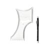 The Cut Buddy PLUS Beard Shaping Tool, Clear Template with Built-in Comb and Bonus Pencil, Ideal for Hairline, Beard, and Mustache Trimming view 1