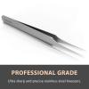 Ingrown Hair Tweezers | Pointed Tip | Precision Stainless Steel | Extra Sharp and Perfectly Aligned for Ingrown Hair Treatment & Splinter Removal For Men and Women | By Tweezees view 3