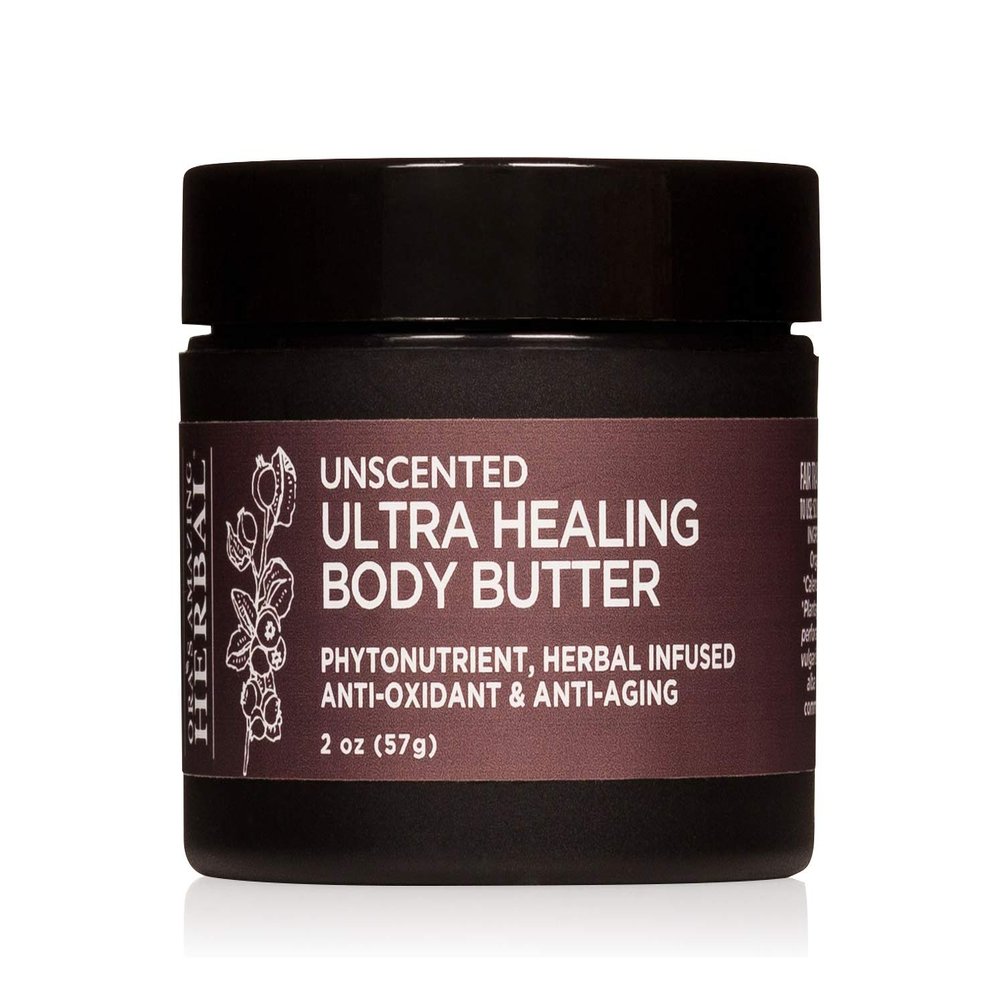 Ora's Herbal Unscented Ultra Healing Body Butter for Dry Skin, Shea, 2oz
