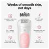 Braun SE5-895 Epilator, Hair Removal Device, Epilator for Women, Includes Shaver and Facial Cleansing Exfoliator Brush Attachments, Waterproof, Cordless and Rechargeable view 3