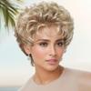 GNIMEGIL Old Lady Wig Curly Blonde Wigs For Women Natural Hair Short Curly Wigs With Bangs Synthetic Princess Diana Blanche Karen Mommy Wig view 2