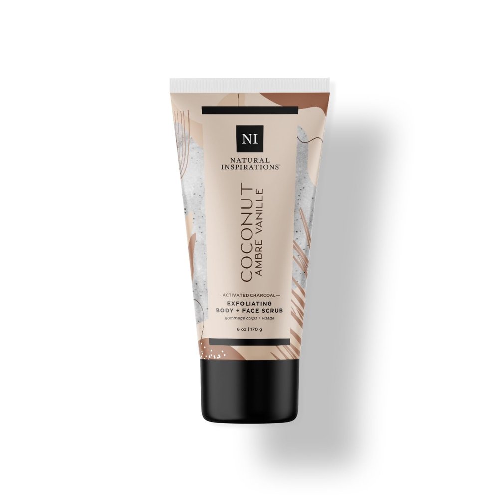 Natural Inspirations Coconut Ambre Vanille Exfoliating Face + Body Scrub 6oz