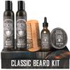 Viking Revolution Ultimate Conditioner for Men's Beard Grooming - Softens, Smoothes and Soothes Beard Itch- Contains Wash, Conditioner, Beard Oil, Balm and Comb- Classic Set view 1