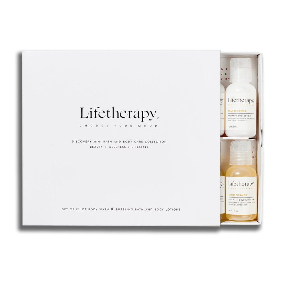 Discovery Mini Bath & Body Care Collection, Gift Set, 6 Scents - 6 Hydrating Body Lotions, 6 Body Washes - Bubbling Bath, Twelve 1oz Products, Ready To Gift!