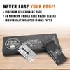 SHAVING REVOLUTION Double Edge Razor Blades - Men's Safety for Shaving Platinum Japanese Stainless Steel a Smooth, Precise and Clean Shave - 50 Count view 2