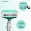 About Beauty Spa Shave 4 Blade Disposable Razors, Includes 4 Disposable Shavers, Adjust to Curves for a Close Shave, Skin-Soothing Coconut Oil Moisture Pad Gently Glides Along Skin view 3
