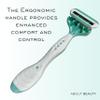 About Beauty Spa Shave 4 Blade Disposable Razors, Includes 4 Disposable Shavers, Adjust to Curves for a Close Shave, Skin-Soothing Coconut Oil Moisture Pad Gently Glides Along Skin view 4
