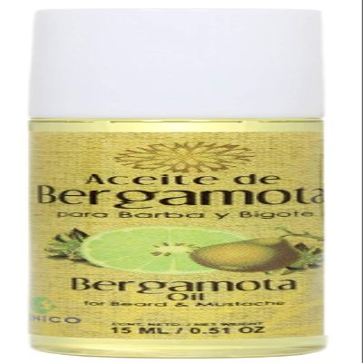 Aceite de Bergamota para Barba y Bigote, Bergamot Oil for Beard and Mustache, 15 ml / 0.51 oz. Lenico Brand.