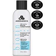 Aweganics Biotin Hair Growth Conditioner, AWE Inspiring Natural Thickening Volumizing Deep Conditioning Treatment for Hair Loss and Thinning Hair - SLS-Free, Paraben-Free, Cruelty-Free, Moisturizing