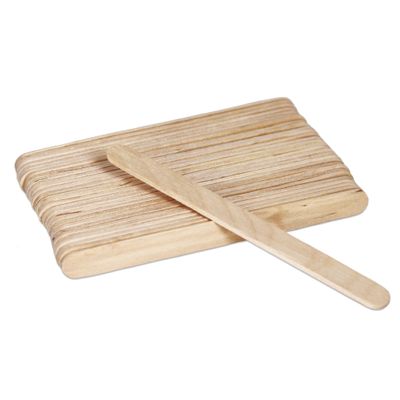 100 Pcs Disposable Wax Waxing Wooden Body Hair Removal Stick Applicator Spatula