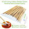 200 PCS Long Wooden Cotton Swabs, Cleaning Cotton Sticks with Wood Handle for Oil Makeup Gun Applicators, Eye Ears Eyeshadow Brush and Remover Tool, Cutips Buds for Baby and Home Accessories view 4