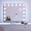 BEAUTME Vanity Mirror with Lights 24.4x19.7 Inch,Hollywood Style/Tabletop/Wall Mounted,Detachable 10X Spot Cosmetic Mirror for Vanity/Dressing Room/Bedroom,Silver view 3