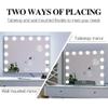 BEAUTME Vanity Mirror with Lights 24.4x19.7 Inch,Hollywood Style/Tabletop/Wall Mounted,Detachable 10X Spot Cosmetic Mirror for Vanity/Dressing Room/Bedroom,Silver view 4