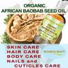 Botanical Beauty Organic BAOBAB SEED OIL 100% Pure Natural Refined Cold-pressed Carrier Oil 1 Fl oz 30 ml For Face, Skin, Body, Hair, Lip, Nails. Rich in vitamin C, Vitamin E view 2