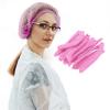 100 Pack 21" Disposable Nonwoven Bouffant Caps Hair Net for Hospital Salon Spa Catering and Dust-free Workspace (pink) view 1